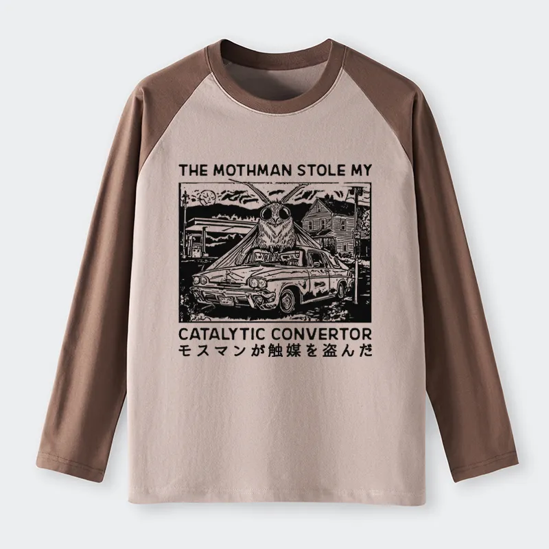 Tokyo-Tiger The Night Mothman Stole My Converter Raglan Long Sleeve T-shirt