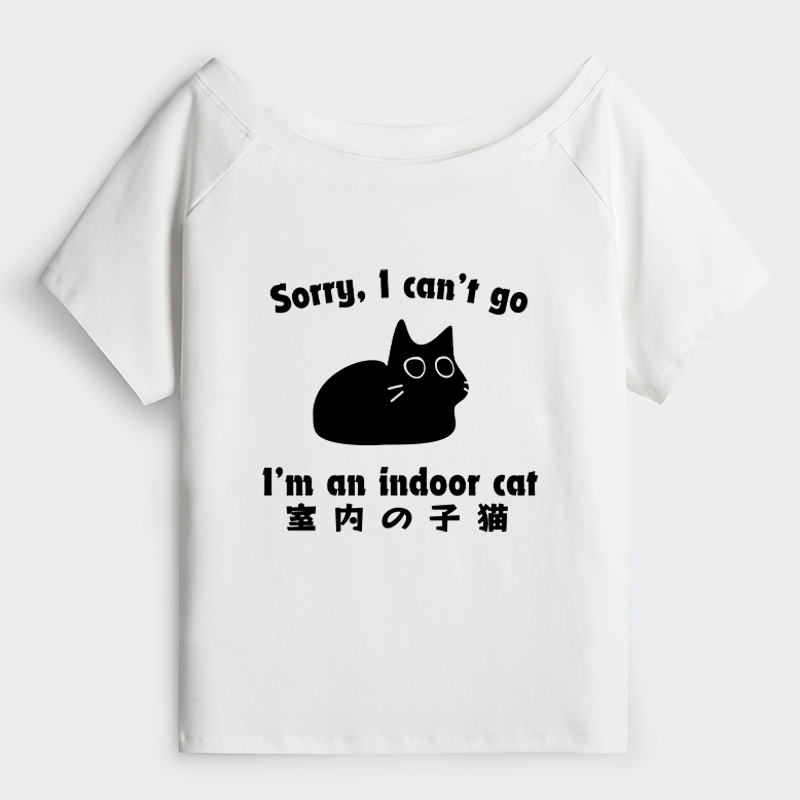 Tokyo-Tiger Indoor Kitten Off Shoulder T-Shirt
