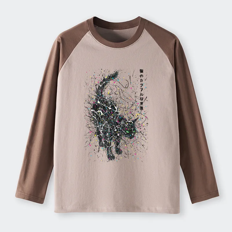 Tokyo-Tiger In The Spectrum Of Cats Raglan Long Sleeve T-shirt