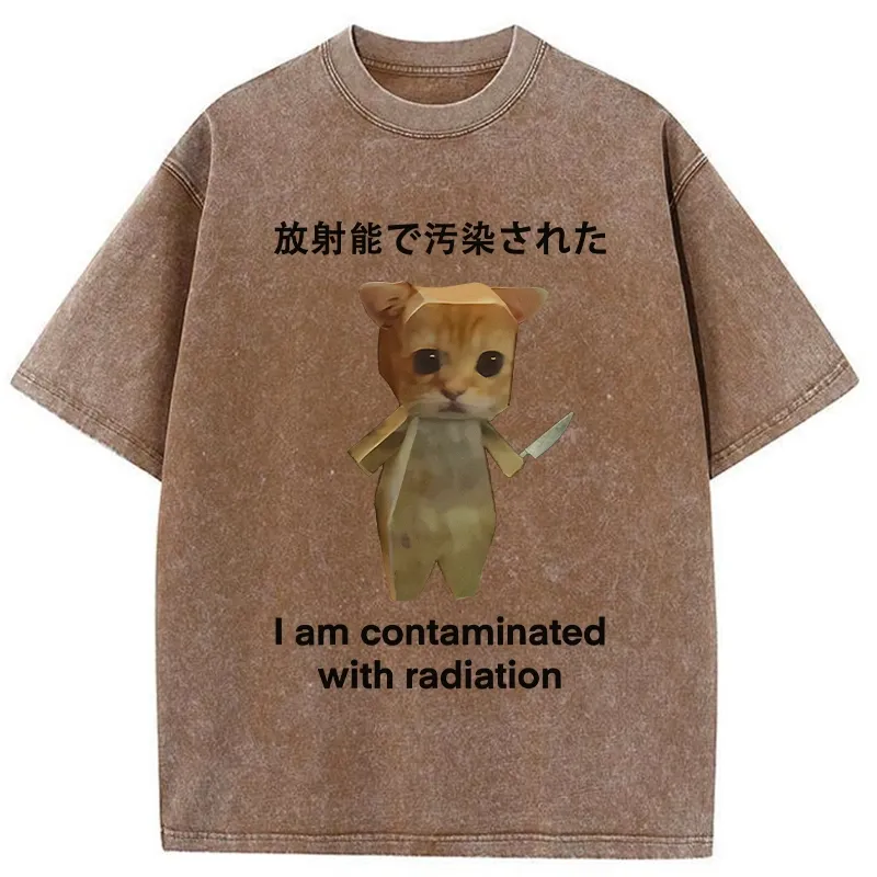 Tokyo-Tiger Kitten Contaminated By Radiation Washed T-Shirt