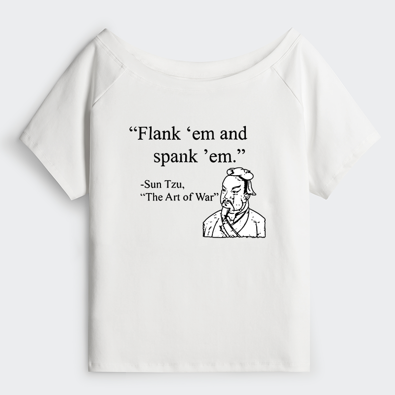 Tokyo-Tiger The Art Of War Funny Off Shoulder T-Shirt