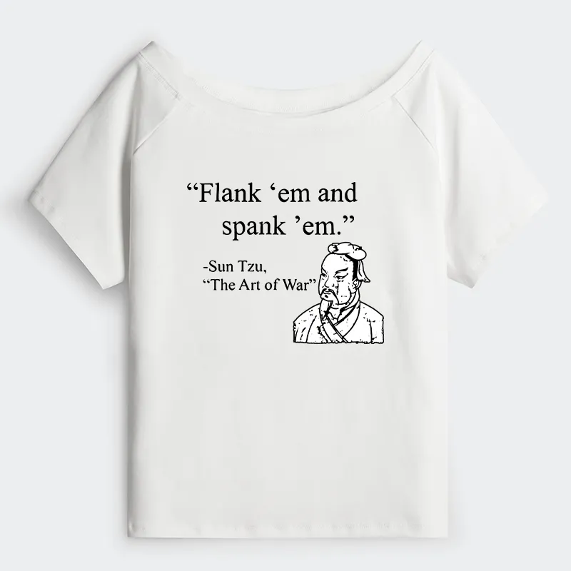 Tokyo-Tiger The Art Of War Funny Off Shoulder T-Shirt