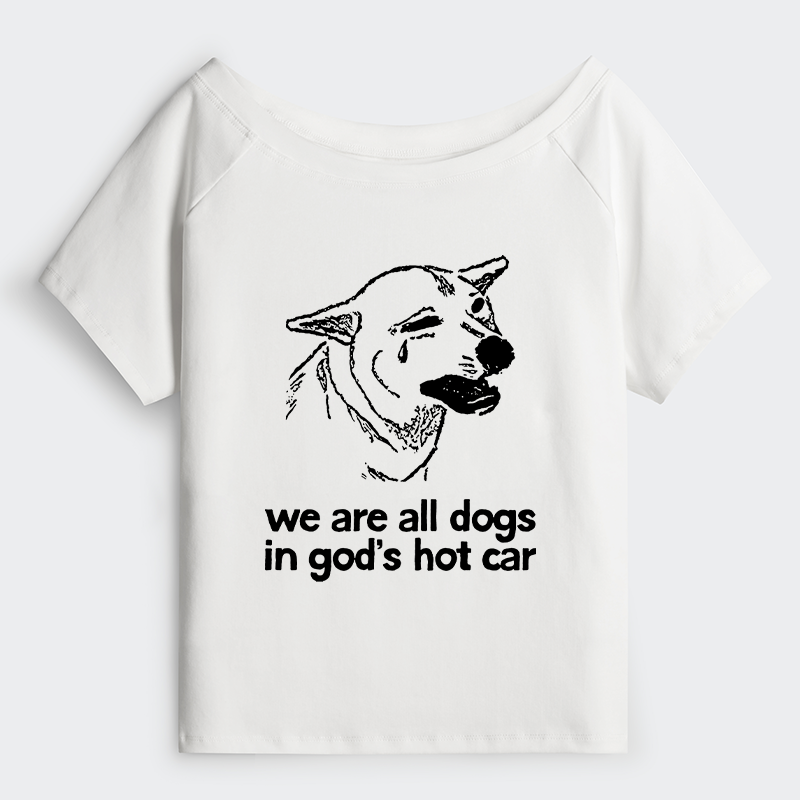 Tokyo-Tiger Sad Dog Funny Off Shoulder T-Shirt