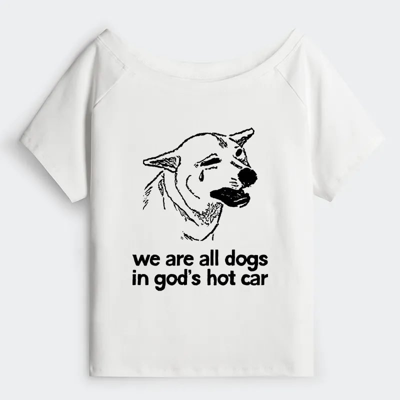 Tokyo-Tiger Sad Dog Funny Off Shoulder T-Shirt