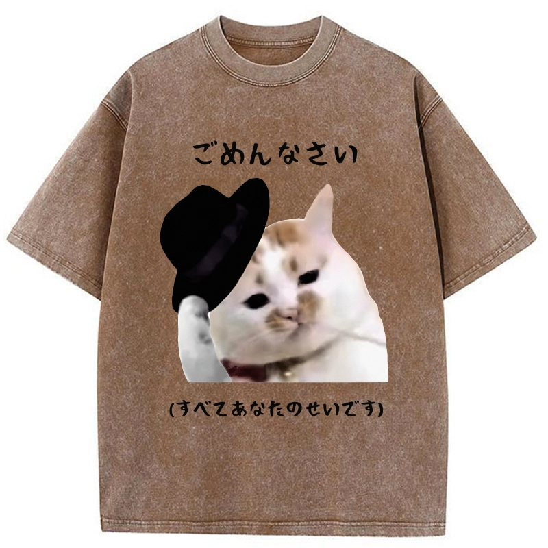 Tokyo-Tiger Sorry It's All Your Fault Washed T-Shirt