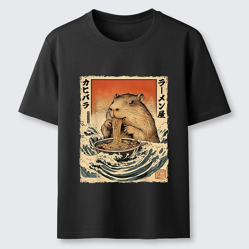 Tokyo-Tiger Hamster Eating Ramen Classic T-Shirt
