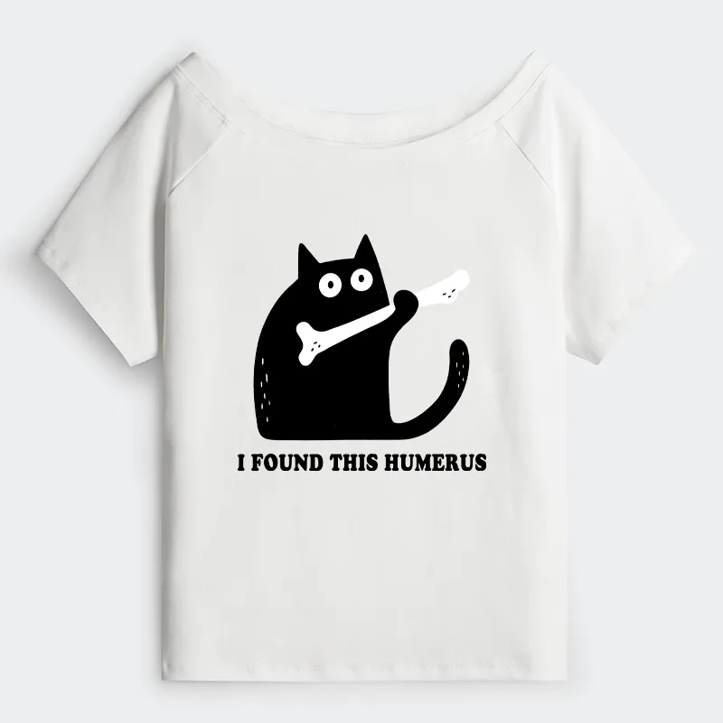 Tokyo-Tiger Cat Found This Humerus Off Shoulder T-Shirt