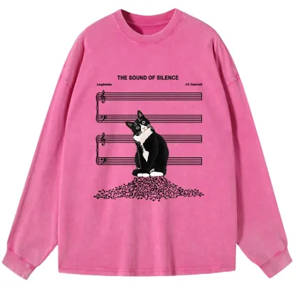 Tokyo-Tiger The Sound Of Silence Washed Long Sleeve T-Shirt