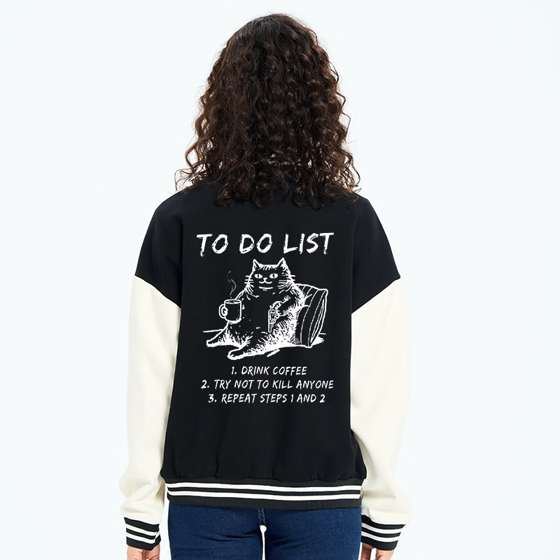 Tokyo-Tiger Cat's To-Do List Varsity Jacket