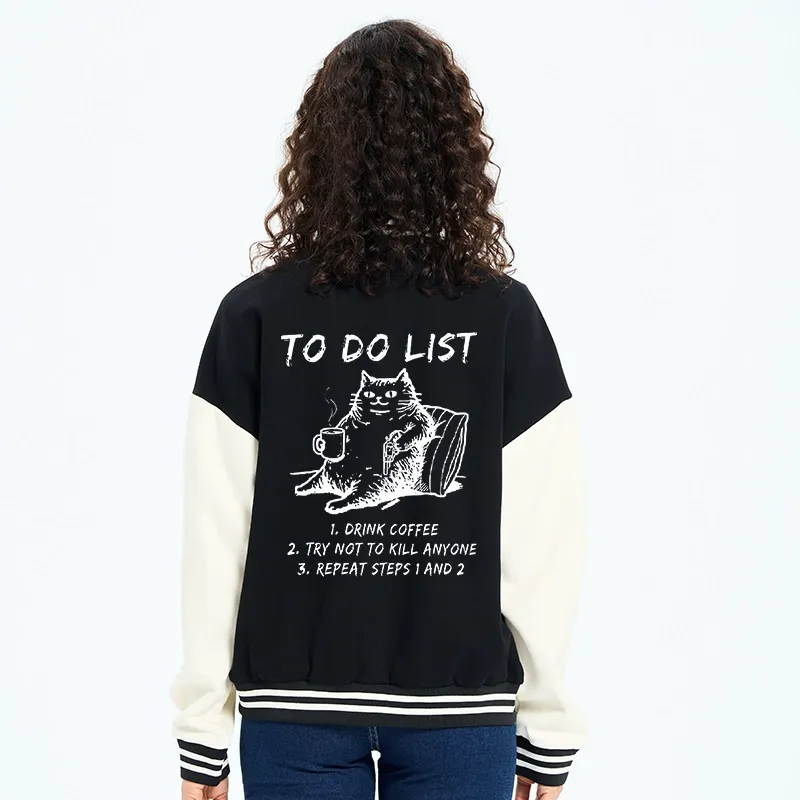 Tokyo-Tiger Cat's To-Do List Varsity Jacket
