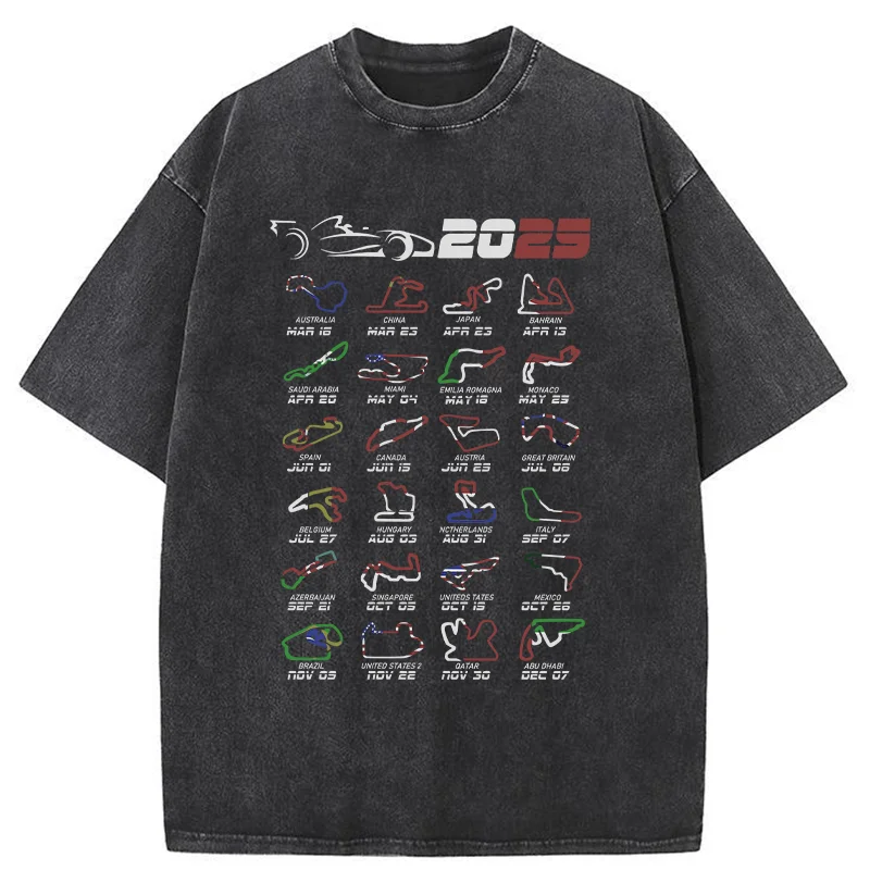 Tokyo-Tiger The 2025 Racing Map Washed T-Shirt