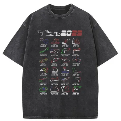 Tokyo-Tiger The 2025 Racing Map Washed T-Shirt
