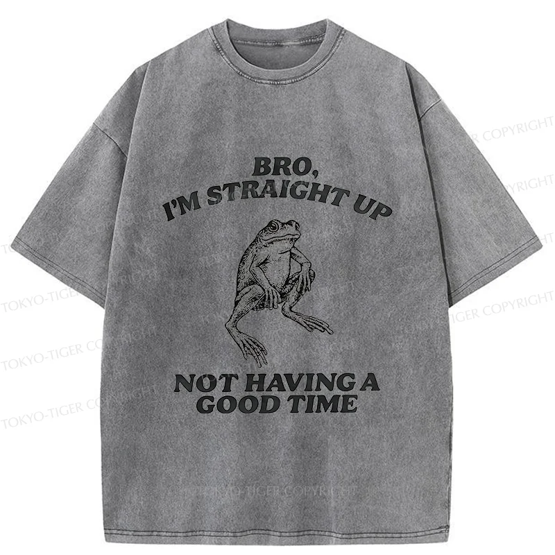 Tokyo-Tiger Straightforward Frog Washed T-Shirt