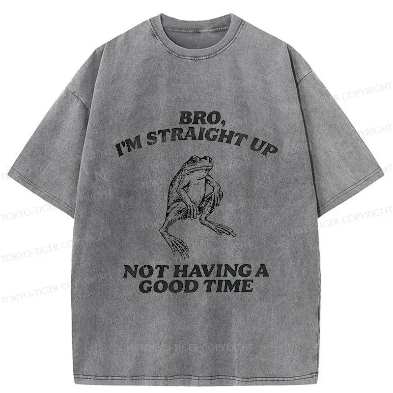 Tokyo-Tiger Straightforward Frog Washed T-Shirt