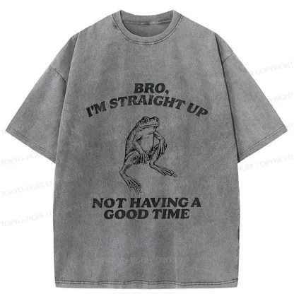 Tokyo-Tiger Straightforward Frog Washed T-Shirt