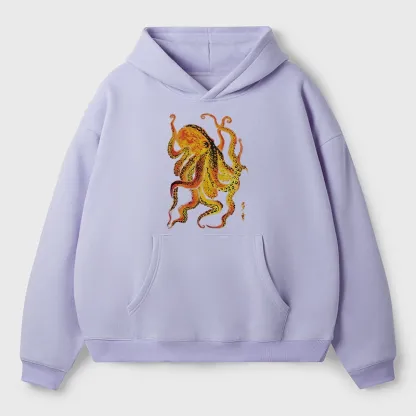 Tokyo-Tiger Deep Sea Gorgeous Octopus Aldult Fleece Hoodie