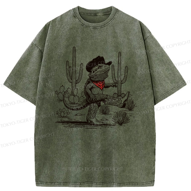 Tokyo-Tiger Cowboy Of The Desert Washed T-Shirt