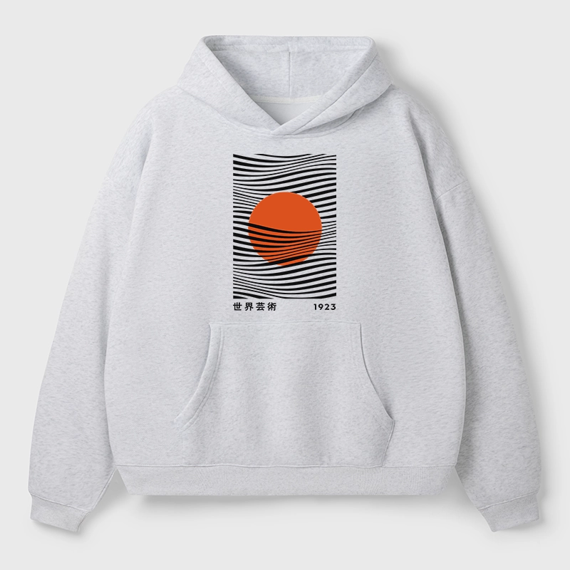 Tokyo-Tiger Minimalist Art Sun Aldult Fleece Hoodie