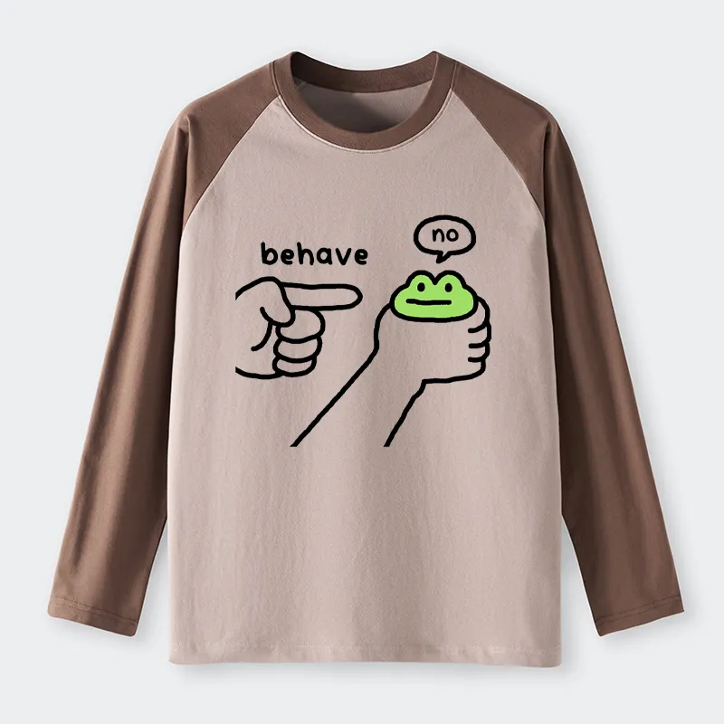 Tokyo-Tiger Dishonest Frog Raglan Long Sleeve T-shirt