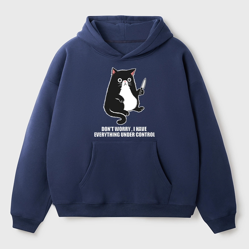 Tokyo-Tiger Cat Said Don't Worry Aldult Fleece Hoodie