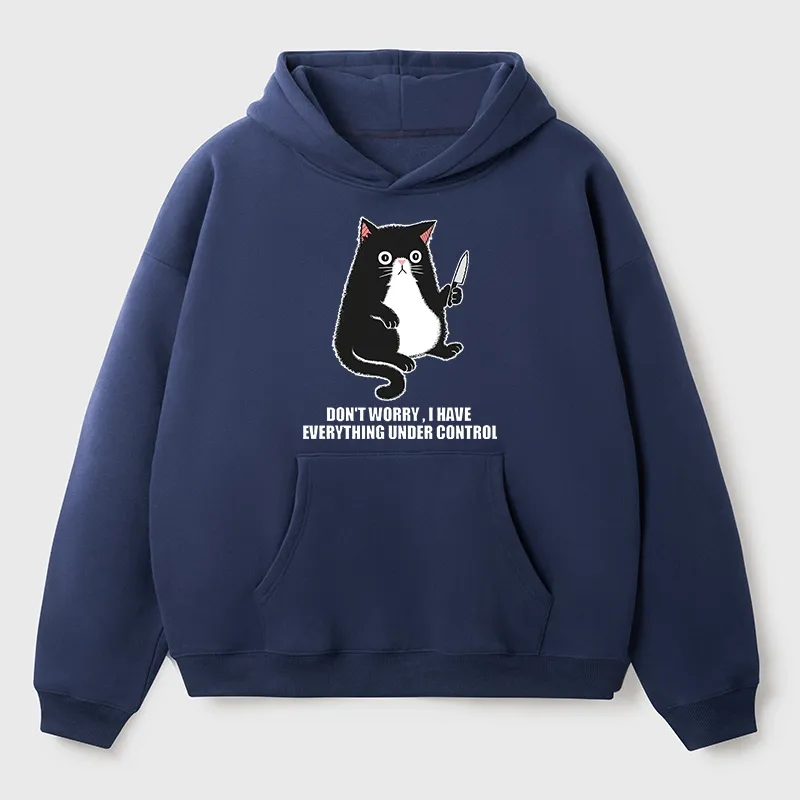 Tokyo-Tiger Cat Said Don't Worry Aldult Fleece Hoodie