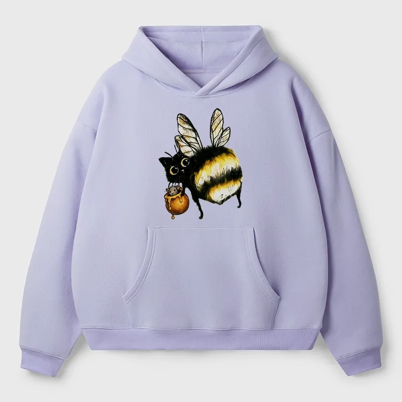 Tokyo-Tiger Cute Catbee Butt Aldult Fleece Hoodie