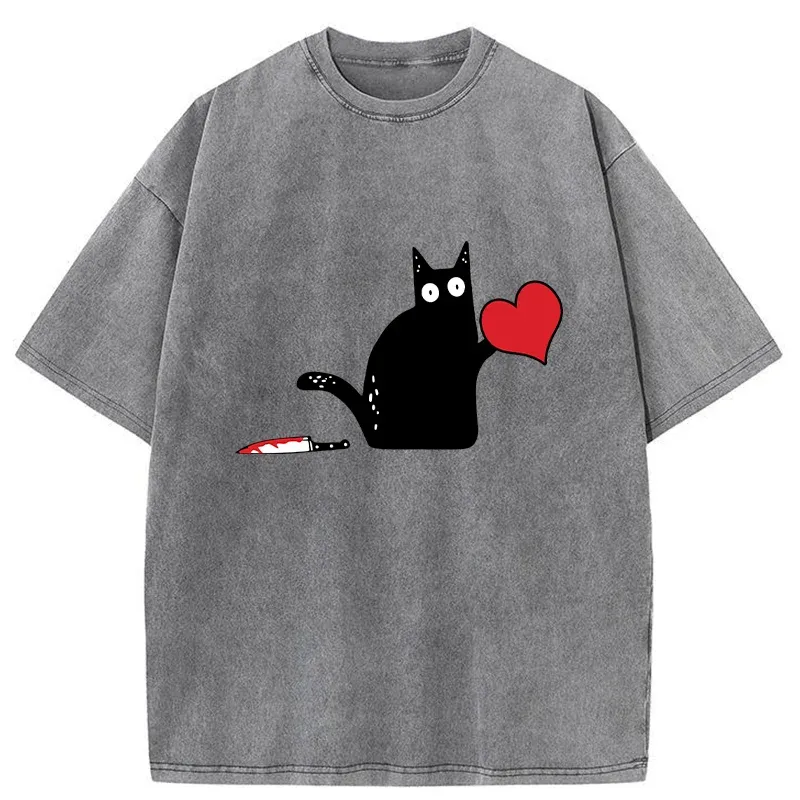 Tokyo-Tiger Give You My Heart Washed T-Shirt