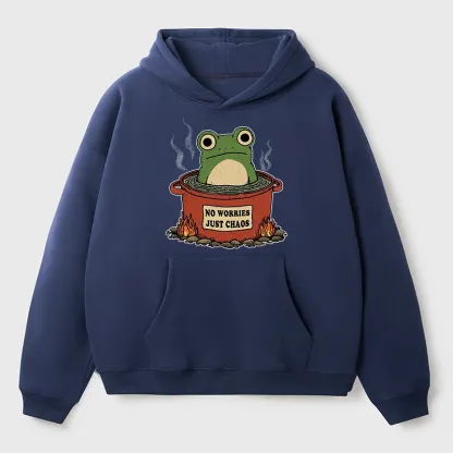 Tokyo-Tiger Frog：No Worries，Just Chaos Aldult Fleece Hoodie