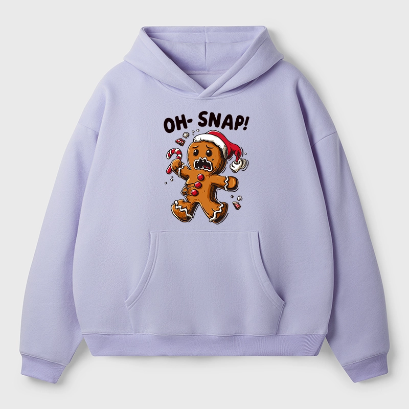 Tokyo-Tiger Oh Snap The Gingerbread Man's Christmas Chaos Aldult Fleece Hoodie