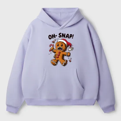 Tokyo-Tiger Oh Snap The Gingerbread Man's Christmas Chaos Aldult Fleece Hoodie