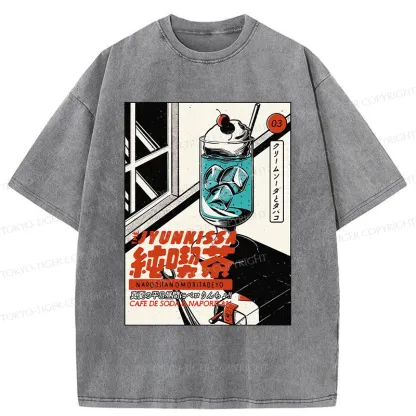 Tokyo-Tiger Jun Kissa—Pure Coffee Shop Washed T-Shirt