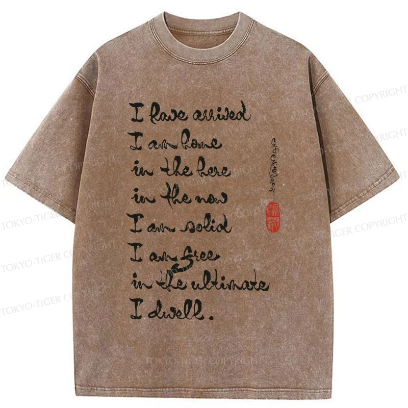 Tokyo-Tiger Zen Sayings Washed T-Shirt