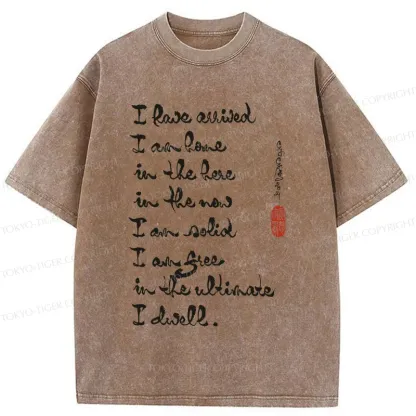 Tokyo-Tiger Zen Sayings Washed T-Shirt