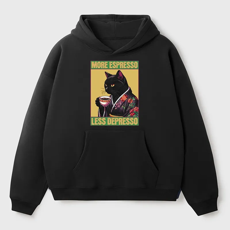 Tokyo-Tiger Up Caffeine Down Depression Aldult Fleece Hoodie