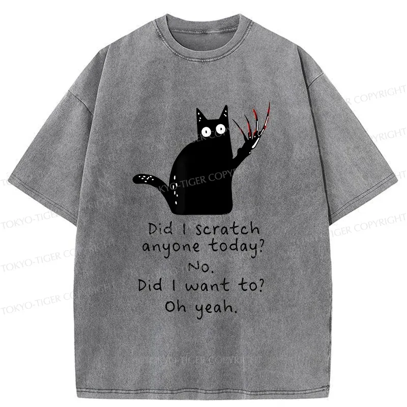 Tokyo-Tiger Cats With Sharp Claws Washed T-Shirt Sale