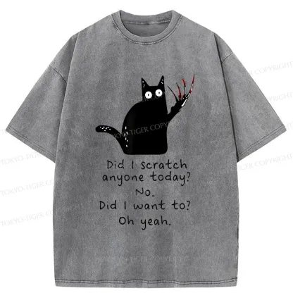 Tokyo-Tiger Cats With Sharp Claws Washed T-Shirt