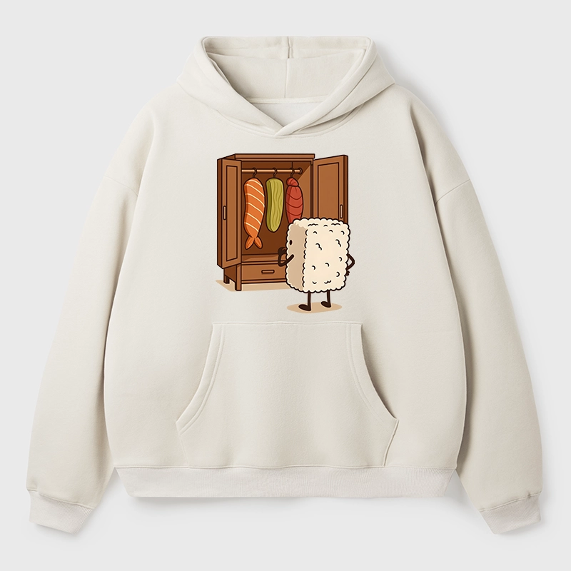 Tokyo-Tiger Sushi Pick Out Clothes Aldult Fleece Hoodie