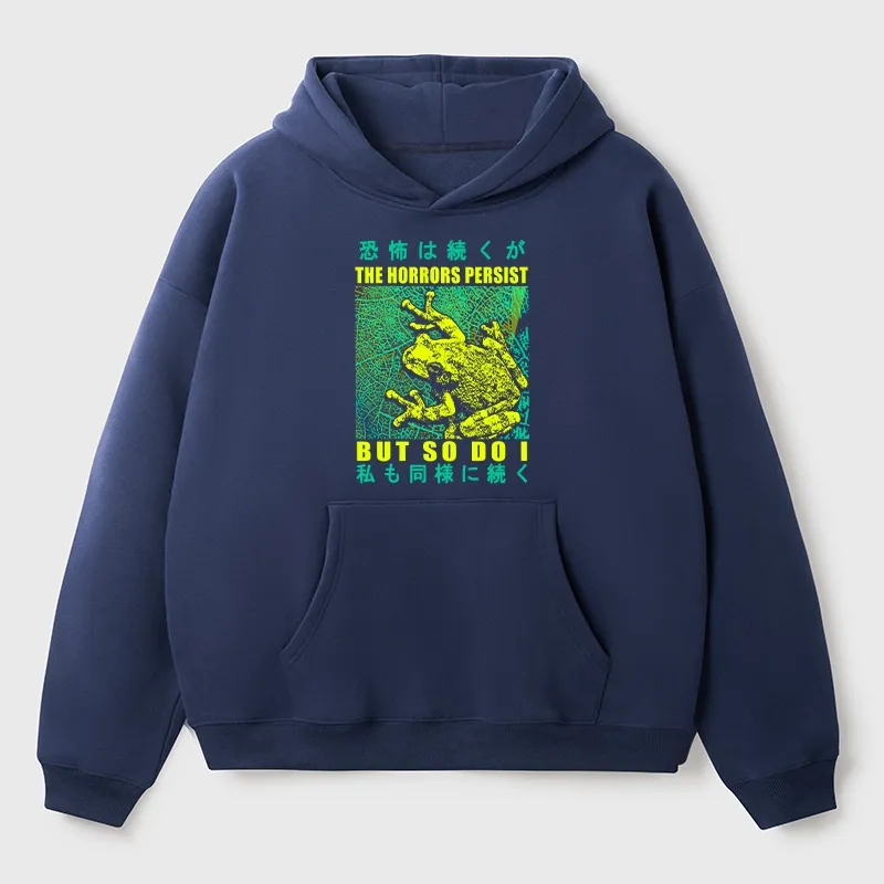 Tokyo-Tiger The Horrors Persist Frog Aldult Fleece Hoodie