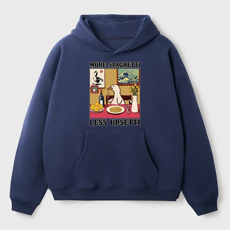 Tokyo-Tiger More Spaghetti Less Upsetti Goose Aldult Fleece Hoodie
