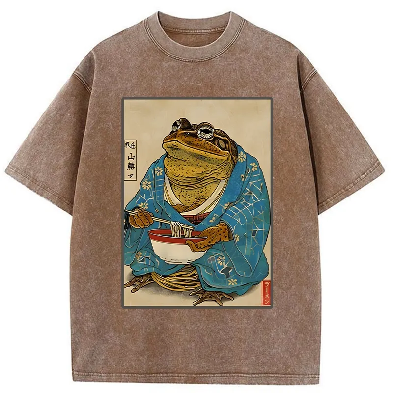 Tokyo-Tiger Ramen Lover Toad Washed T-Shirt