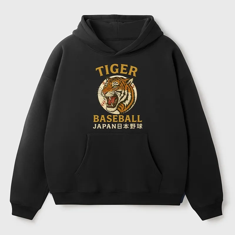 Tokyo-Tiger Osaka Japan Baseball Team Aldult Fleece Hoodie
