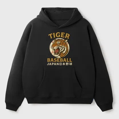Tokyo-Tiger Osaka Japan Baseball Team Aldult Fleece Hoodie