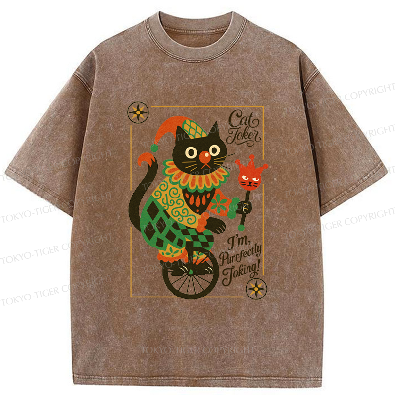 Tokyo-Tiger The Cat Joker Washed T-Shirt