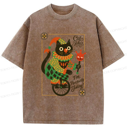 Tokyo-Tiger The Cat Joker Washed T-Shirt
