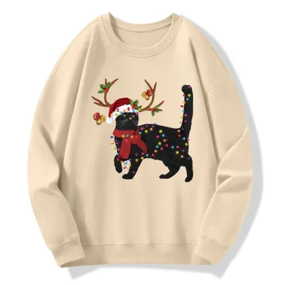 Tokyo-Tiger Christmas Black Cat Classic Sweatshirt