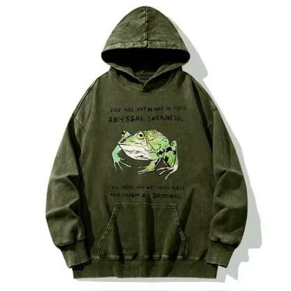 Tokyo-Tiger Support Your Frog Friends Washed Hoodie