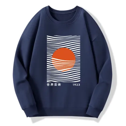 Tokyo-Tiger Minimalist Art Sun Classic Sweatshirt