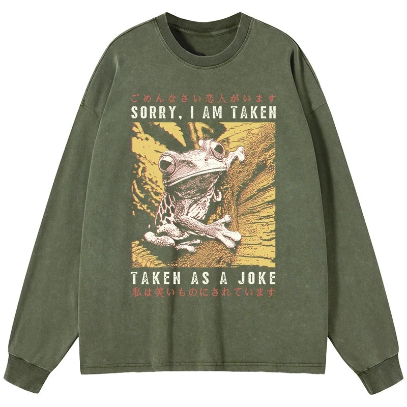 Tokyo-Tiger The Tragic Frog Japanese Washed Long Sleeve T-Shirt