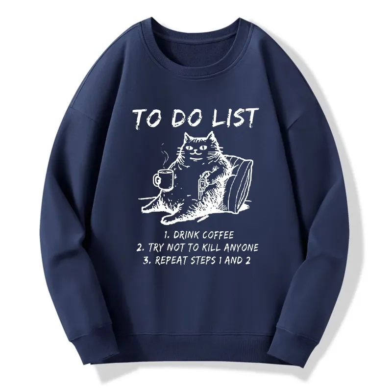 Tokyo-Tiger Cat's To-Do List Classic Sweatshirt