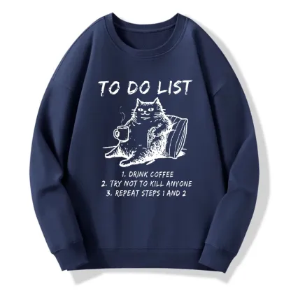 Tokyo-Tiger Cat's To-Do List Classic Sweatshirt